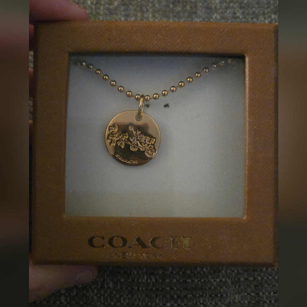Coach Gold Pendant Necklace